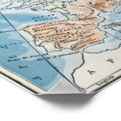 Poster Carte physique de l'Europe (1916) (Coin)