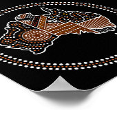 Poster Carte pointée australienne (Coin)