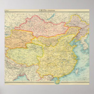Poster Carte politique chinoise