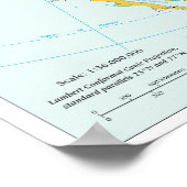 Poster Carte politique de l'Amérique du Nord (Coin)