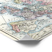 Poster Carte politique de l'Europe (1916) (Coin)