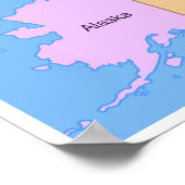 Poster Carte politique des États-Unis d'Amérique (Coin)