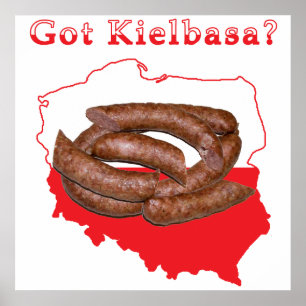 Poster Carte Polonaise Kielbasa