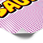 Poster Carte Pop Art illustrée Arabie Saoudite (Coin)