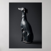 Poster Carte Pose de sculpture Greyhound (Devant)