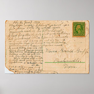 Poster Carte postale Anniversaire Retour