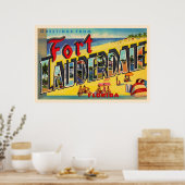 Poster Carte postale aux grandes lettres de Fort Lauderda (Cuisine)