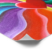 Poster Carte postale Coeur et arc-en-ciel (Coin)