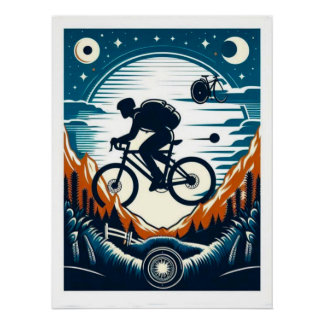 Poster Carte postale d'affiche de bicyclette