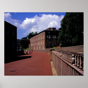 Poster Carte postale de la filature de coton à New Lanark