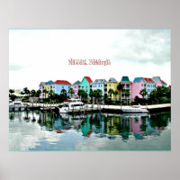 Carte postale de la marina de Nassau Bahamas