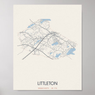 Poster Carte postale de Littleton Massachusetts