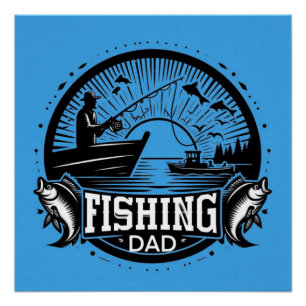 Poster Carte postale de pêche