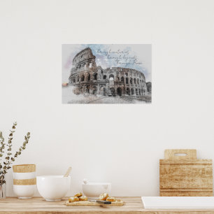 Poster Carte postale de Rome - À travers les siècles, à t