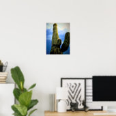 Poster Carte postale de Saguaro Cactus High (Bureau à domicile)