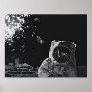 Poster Carte postale du Nouvel An Fireworks
