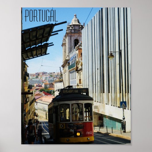 Poster Carte postale du Trolley Portugal (Devant)
