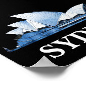 Poster Carte postale élégante Sydney Australia Travel (Coin)