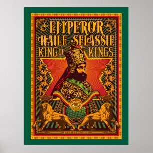 Poster Carte postale Haile Selassie Jah Rastafari Impress