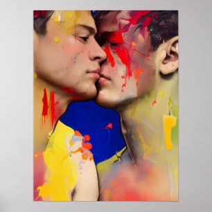 Poster Carte postale Lovers Kiss