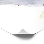 Poster Carte postale Peinture d'aquarelle d'oiseau de Puf (Coin)