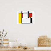 Poster Carte postale Piet Mondrian (Cuisine)