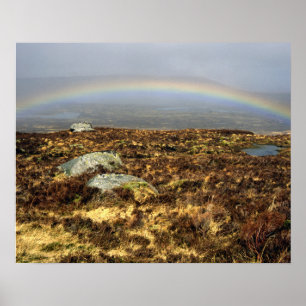 Poster Carte postale Rainbow Rannoch Moor