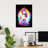 Poster Carte postale Rainbow Unicorn (Bureau à domicile)