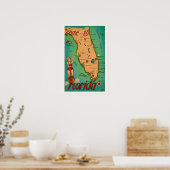 Poster Carte postale Retro de Floride Imprimer (Cuisine)