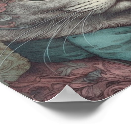 Poster Carte postale Steampunk Kitty (Coin)