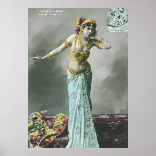 Poster Carte postale vintage Mata Hari (Devant)