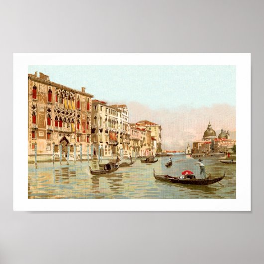 Poster Carte postale vintage Palazzo Franchetti Venezia V (Devant)