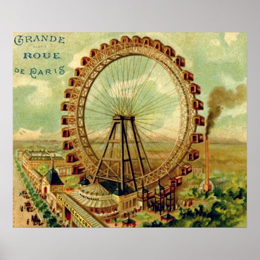 Poster Carte postale vintage parisienne (Devant)