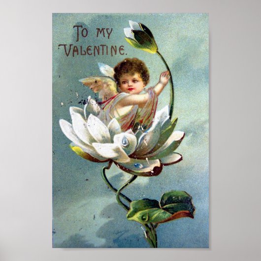 Poster Carte postale vintage Valentine (Devant)