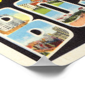 Poster Carte postale Vintage voyage de Boston restaurée (Coin)