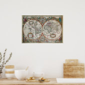 Poster Carte précoce, couleur extraordinaire et peinture, (Cuisine)