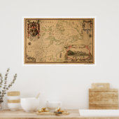 Poster Carte précoce Québec Canada 1688 (Cuisine)