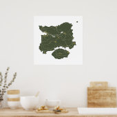 Poster Carte PUBG (Cuisine)