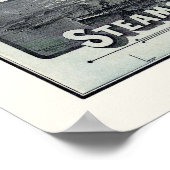 Poster Carte publicitaire 1891 des itinéraires des bateau (Coin)