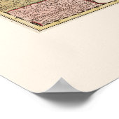 Poster Carte Québec Nouvelle-France Amérique par Français (Coin)