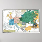 Poster Carte raciale de l'Europe (Devant)