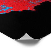 Poster Carte Red Wave Des Etats-Unis Dans L'Élection Prés (Coin)