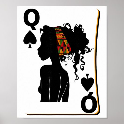 Poster Carte Reine de Pique Mois de l'Histoire Afro-Améri (Devant)