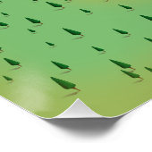 Poster Carte rétro du lac Norman Caroline du Sud (Coin)