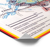 Poster Carte Retro East/West Berlin (Coin)