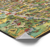 Poster Carte Retro Silicone Valley (Coin)