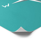 Poster Carte Rhode Island USA (Coin)