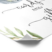 Poster Carte safari éléphant et signe baby shower cadeaux (Coin)