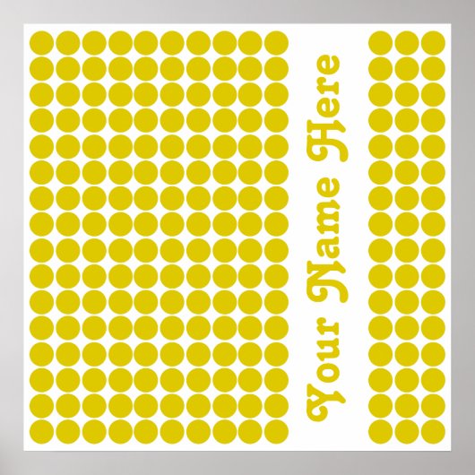 Poster Carte Safari Golden Poppy avec nom (Devant)