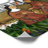 Poster Carte Saint François et Saint Clare d'Assisi (Coin)